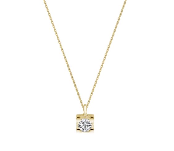Halskette Demetra Dame ESSENTIAL in Gelbgold Diamante 0.06 Ct 032.Q.006.Y.A2 - 032.Q.006.Y.A2